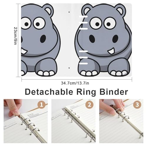 Carnet de notes A5 Hippo détachable pour ne plus perdre vos notes importantes - 2