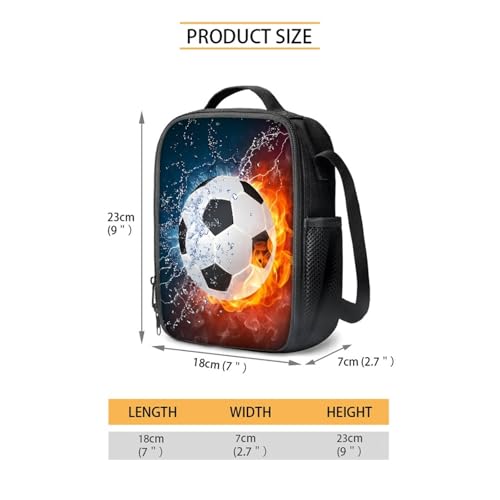 For U Designs P1409G Football Lunch Box For Boys Kids Lunchbox Soccer Lunch Box thumb #3