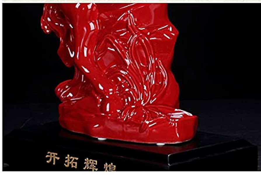 赤色木製馬彫刻 約30cm x 20cm 赤色木製馬彫刻 約30cm x 20cm