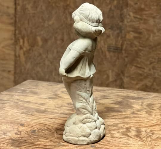 Concrete Standing Girl Statue Outdoor or Indoor Girl Figure for Patio Garden or Yard