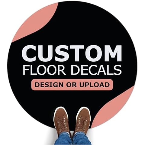 GotPrint Custom Floor Decals with Text Or Design Make Your Own Personalized Decals Vinyl for Hallways, Stores, Offices, Trade Shows, Schools, Circle 36 X 36 Cover