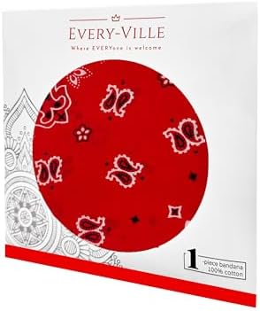 Gift Packaging Bandana for Men Women - 100% Cotton, Paisley, 22x22 In, 1 Pack - Large Bandanna Handkerchief Cowboy Hanky, Red, Large — view 5