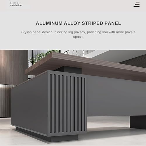L Shaped Executive Desk with 59"Lateral File Cabinet,Modern Executive Desk with Drawers,Spacious L Shaped Desk with Storage,Office Desk L Shape for Home Office Furniture and Small Spaces(Right cabinet