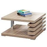 Elegante mesa de sofá con un diseño moderno y atractivo con una amplia superficie de apoyo para un almacenamiento a mano