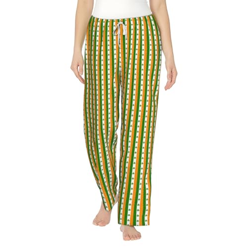 Pantalon de pyjama doux femme motif drapeau irlandais idée cadeau original