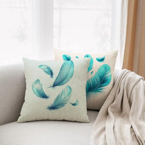 Housse de coussin simple lin 65x65 imperméable pour intérieur et extérieur - 3