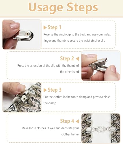 Image of 2pcs Cardigan Clip for Women Set, Cinch Clip, Shirt Clips Women, Classic Style, Silver and Gold,for Fixed cardigan and shawl with formal occasions