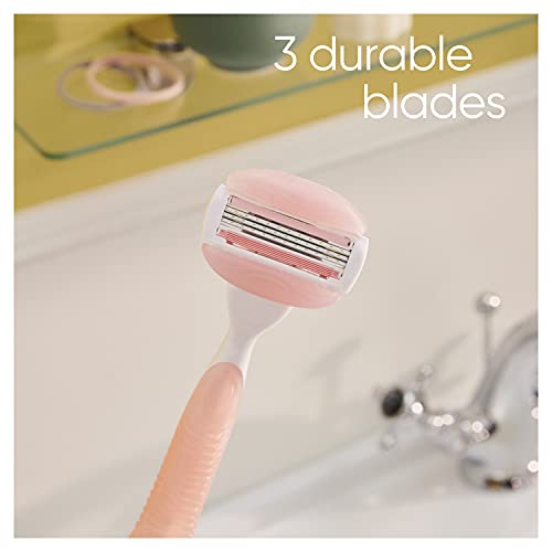 Gillette Venus ComfortGlide Razors for Women, 1 Venus Razor, 4 Razor Blade Refills, White Tea Scented Gel Bars