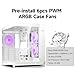 PCCOOLER C3T500 ARGB PC Case Mid Tower Desktop Computer Gaming Superior Case for ATX/M-ATX/ITX with 6 ARGB Case Fans,Column-Free Design,360MM Radiator&400MM GPU Support,Easy Installation (White)