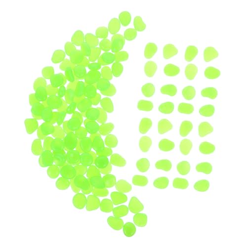 BCOATH Fish Tank Glow Rocks 100pcs Luminous Pebbles Decorative Aquarium Stones Smooth Surface