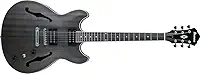 Guitarra Ibanez Semi Acústica As53 Tkf Transparent Black Fla