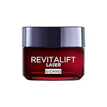 L’Oréal Paris Crema Viso Giorno Revitalift Laser, Per Tutti i Tipi di Pelle, Azione Antirughe e Anti-Età, Pelle più Soda e Tonica, Con Acido Ialuronico, Vitamina C e Pro-Retinolo, 50 ml