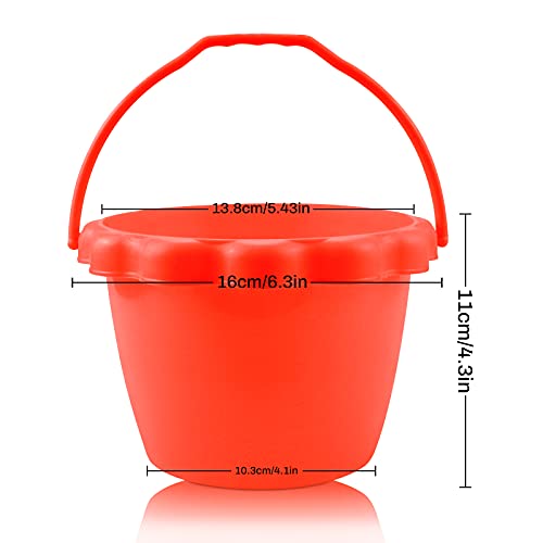 image for Faxco 5 Pack 6'' 1.5 L Plastic Small Bucket,Small Sand Pail Beach Toy,