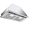 BRANO Range Hood Insert 30 Inch,900 CFM Smart Voice/Gesture/Touch Control, 4 Speed Exhaust Fan,Stainless Steel Kitchen Hood, Ducted/Ductless Convertible