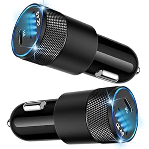 48W USB C Car Charger, Dual Port Fast Car Charger with PD&QC4.0, Ultra-Fast Charging for i Phone 16/15 Pro/Samsung S24, Compatible with Car/Truck/SUV, Perfect for Drivers, Travelers & Tech Enthusiasts