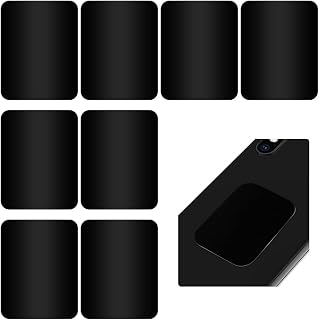 [8 Pack] TIQUS Magnetic Car Mount Holder Metal Plate, 45X35mm Black Rectangle Universal Replacement Mount Metal Plate Kit with Adhesive for Magnetic Car Mount Cell Phone Holder