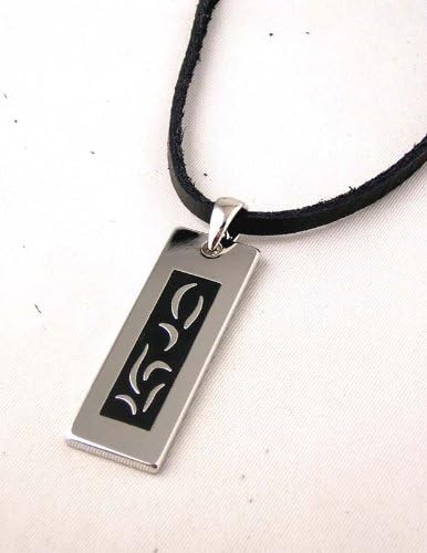 Amazon プレートネックレス黒紐チョーカー唐草アラベスク 四角 メンズ 男女兼用 シンプル ネックレス ネックレス 通販