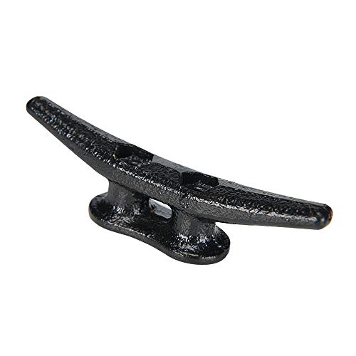 Simplified Living 4" Dock Cleat, Weatherproof Electrophoretic Coated Cast Iron Black Boat Cleat Tie Downs For Marine Pier Or Decorative Nautical Maritime Décor, 4, 8, 16 Pack #TOP1
