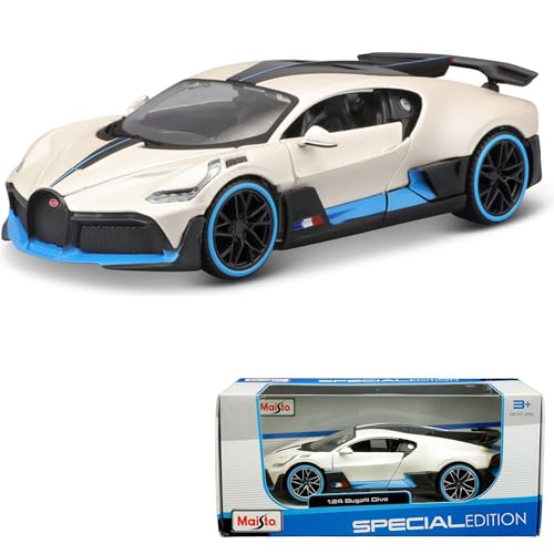 Bburago 1:24 Scale Special Edition Series Collection Diecast Metal Car Buggatti, Porsche, Acura, Ford, Chevy, Toyota, Nissan, Dodge (Bugatti Divo)