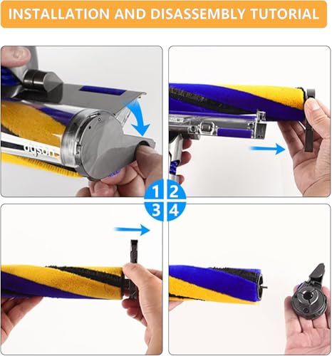 Cepillo de rodillo suave compatible con Dys0n V15 Detect Slim rodillo de repuesto hogar 5