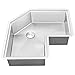 Ruvati Roma Pro Corner Workstation Stainless Steel Undermount Kitchen Sink - RVH8410ST