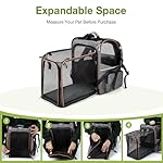 Lekebobor Large Cat Backpack Carrier Expandable Pet Carrier Backpack for Small Dogs Medium Cats Fit Up to 18 Lbs, Dog Backpack Carrier, Foldable Puppy Backpack Carrier for Travel, Hiking,Grey - Image 4