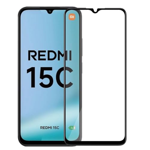 Image of Military-Grade Tempered Glass Screen Protector Compatible for Redmi 15C 4G with Edge to Edge Coverage and Easy Self Installation kit (Redmi 15C 4G)