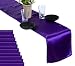 MDS Pack Of 10 Wedding 12 x 108 inch Satin Table Runner Wedding Banquet Decoration- Cadbury Purple