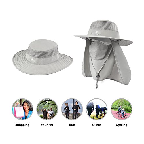 Koolsoly Fishing Hat,Sun Cap With Upf 50+ Sun Protection And Neck Flap,For Man And Women Light Grey thumb #6