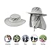 Fishing Hat,Sun Cap with UPF 50+ Sun Protection and Neck Flap,for Man and Women Light Grey