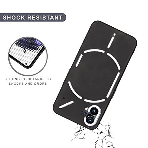 Image of SPRIG Compatible with Nothing (1) Phone TPU Basic Premium Back Cover Drop Tested Shock Proof Mobile Case for Men, Women, Boys and Girls with Camera Protection (Black)