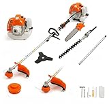 Maryse Decespugliatore a Scoppio 52cc Professionale, Multifunzione 4 in 1: Tagliabordi, Motosega Potatura, Tagliasiepi - Motore 2 Tempi, Asta Prolunga, Kit Accessori e Manutenzione Incluso