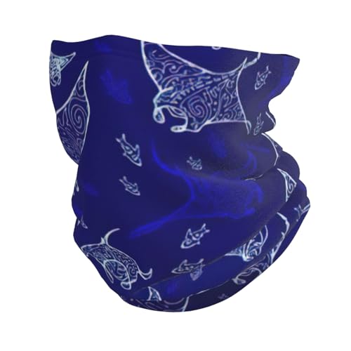 PPHGUT Manta Ray And Fish - Bufanda unisex cálida y resistente al viento, para deportes al aire libre, ciclismo, protección para todas las estaciones