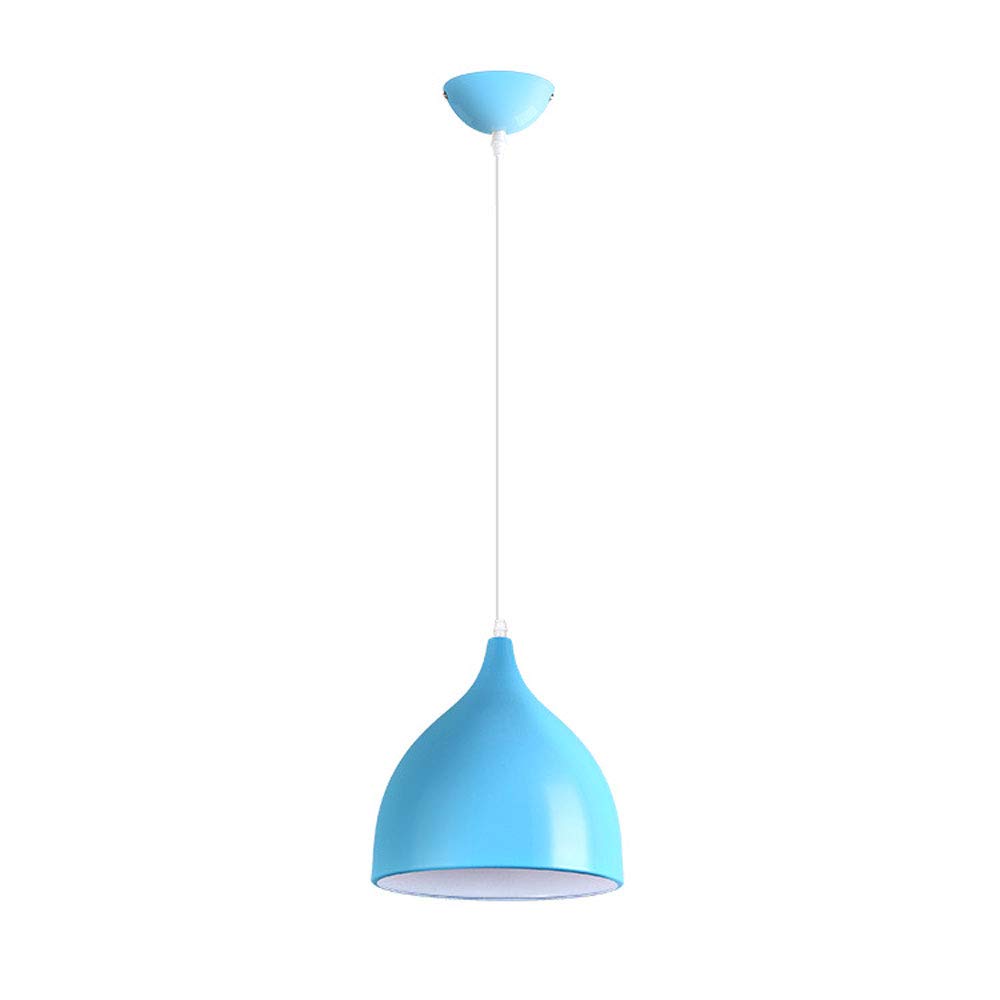 Lustre suspendu moderne luminaire plafonnier bleu 35cm éclairage décoration bar