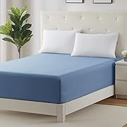 Clara Clark Deep Pocket Queen Fitted Sheet Fits up to 21 Inch Mattress - Super Soft Queen Fitted Sheet Only, Fade, Stain Resistant - Blue Heaven Fitted Sheet Queen Size,