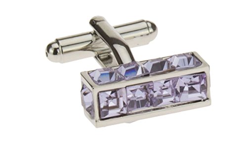 Mancuernillas de Cristal Modernas para Hombre con Estuche miniatura 1