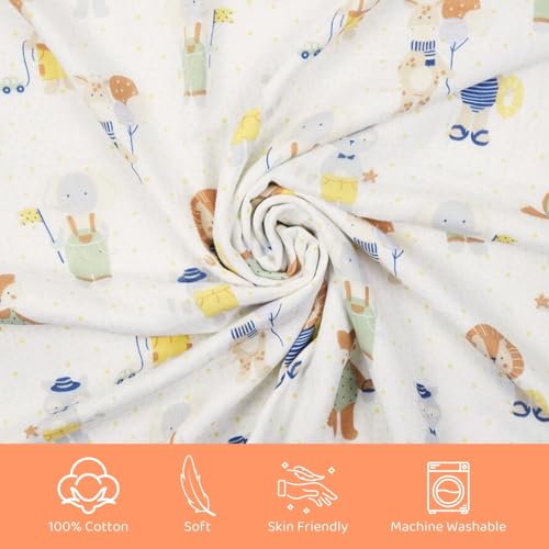 Image of haus & kinder Muslin Blanket for New Born Baby, Soft Breathable Baby Blankets Newborn, Baby Blanket for 0-2 Years, Cozy Baby Blanket, New Born Baby Essentials | Jungle Party
