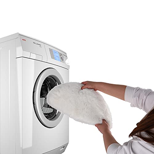 Toilet Lid Cover With Elastic All Around ,Soft Plush Fabric Cover,Machine Washable,Fit Most Size Toilet Lid For Bathroom (White) #TOP5