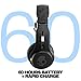 Skullcandy Icon ANC Wireless On-Ear Bluetooth Headphones, Active Noise Cancelling, 60 Hours Battery, Sweat Water Resistant, Foldable Durable Travel Ready, Microphone for iPhone Android - True Black