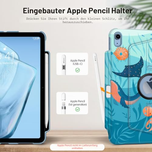 Fintie Schutzhülle für iPad A16 11. Generation, 27,9 cm (11 Zoll) 2025, iPad 10. Generation, 27,6 cm (10,9 Zoll), 2022, Stifthalter… – Ansicht 5