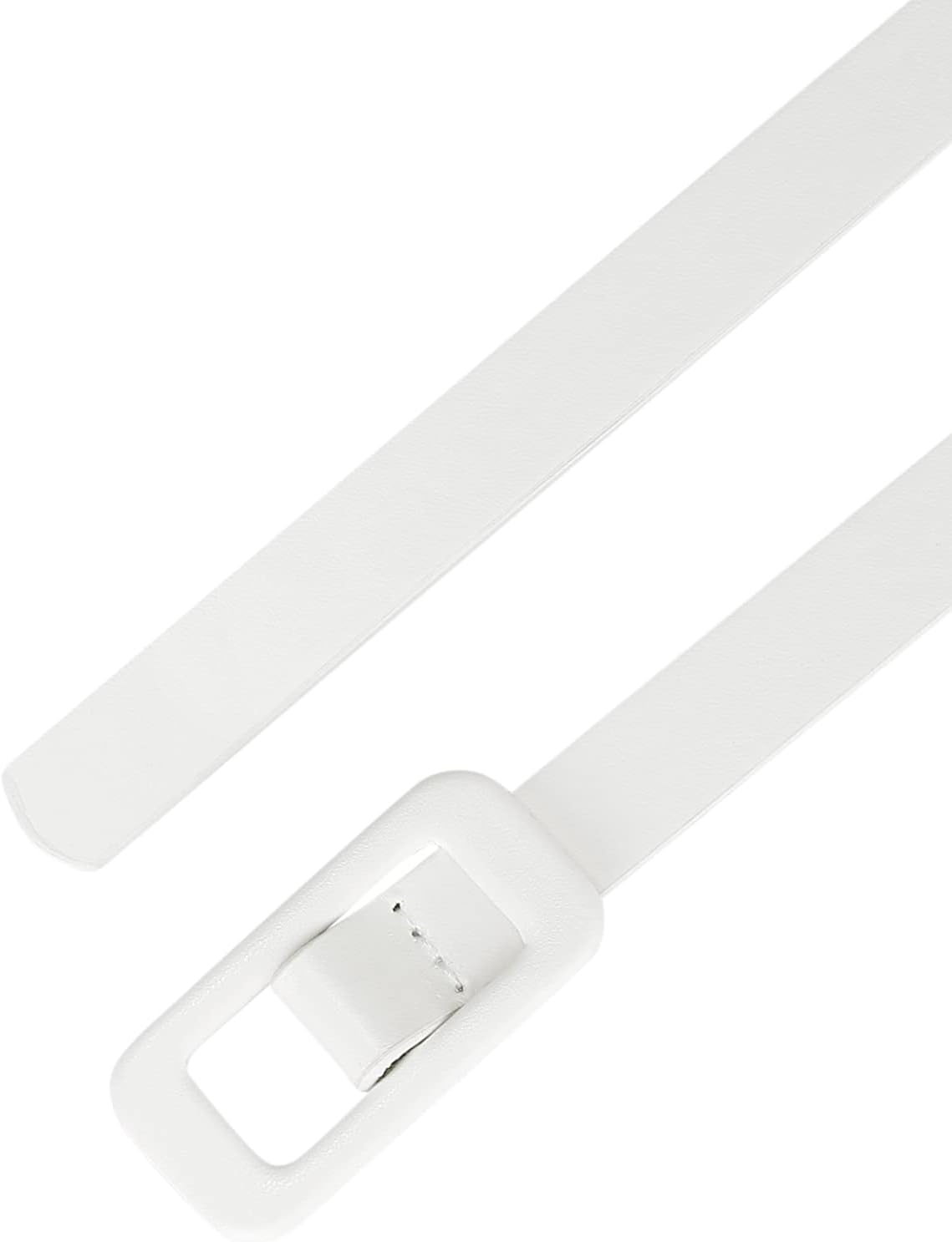 Allegra K Women's PU Leather Skinny Waist Belt with Rectangle Wrap Buckle image 2