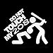 ERREINGE Sticker compatibile per PEUGEOT DON'T TOUCH MY 208 DUB JDM TUNING BIANCO Adesivo prespaziato in PVC per Auto Lunotto Finestrino - cm 12
