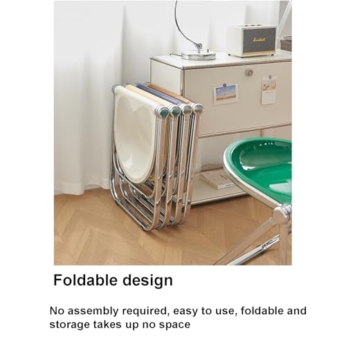Chaise pliante portable blanche : l'assise d'appoint sans montage - 5