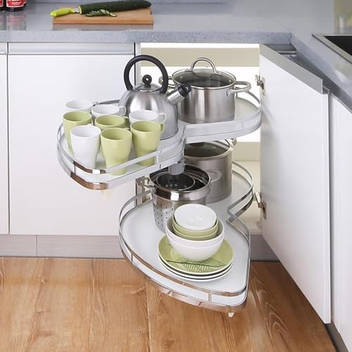 2-stufiger, Links schwenkbarer Eckschrank mit Auszug, Tiefe...