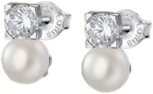 Lotus Silver earrings LP1766-4/1 with zirconia and pearl