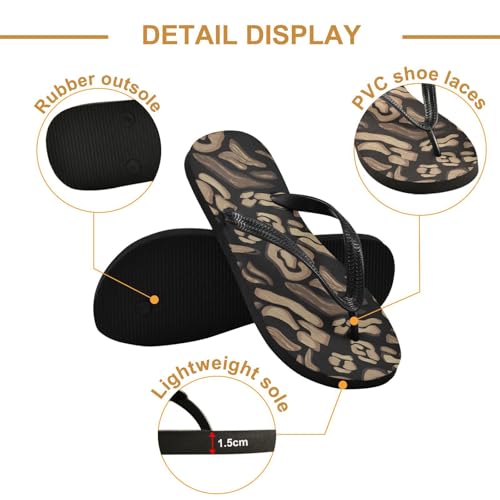 Black Brown Flip Flop Beach Summer Casual Sandal for Women & Men Shower Shoes 208618692