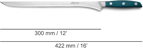 Miniatura 3 de Arcos Cuchillo forjado para cortar  Cuchillo de jamón de acero inoxidable de 12 pulgadas. Cuchillo de cocina profesional para cocinar. Mango Micarta