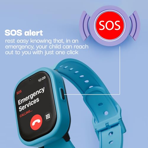 Vibez Smart Watch for Kids – SIM Card, 4G Voice Calling, GPS Location Tracker, Voice Chat, Video Call, Geo-Fencing, SOS Emergency, Health Monitoring Baby Smartwatch & Parental Control (Miracle, Blue) Vibez Smart Watch for Kids – SIM Card, 4G Voice Calling, GPS Location Tracker, Voice Chat, Video Call, Geo-Fencing, SOS Emergency, Health Monitoring Baby Smartwatch & Parental Control (Miracle, Blue)