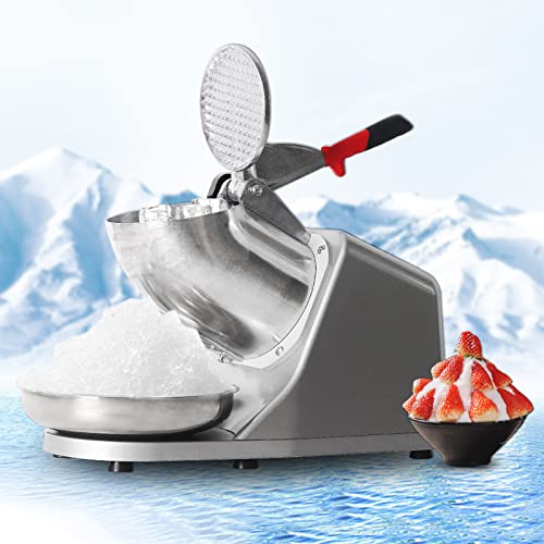 TYNZLM EIS-Zerkleinerer,Crushed Ice Maschine Elektrisch, Hohe Kapazität Ice Crusher Maschine Aus Edelstahl, Schnee-Kegel-Maschine Machine, Slush Maschine,für Heim- Und Kommerziellen Einsatz Cover