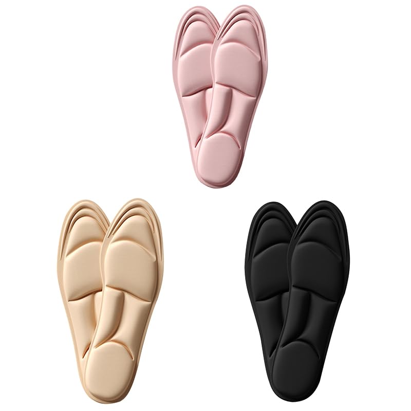 2 Pack Plantillas Confort Transpirables para Mujer Beige miniatura 6